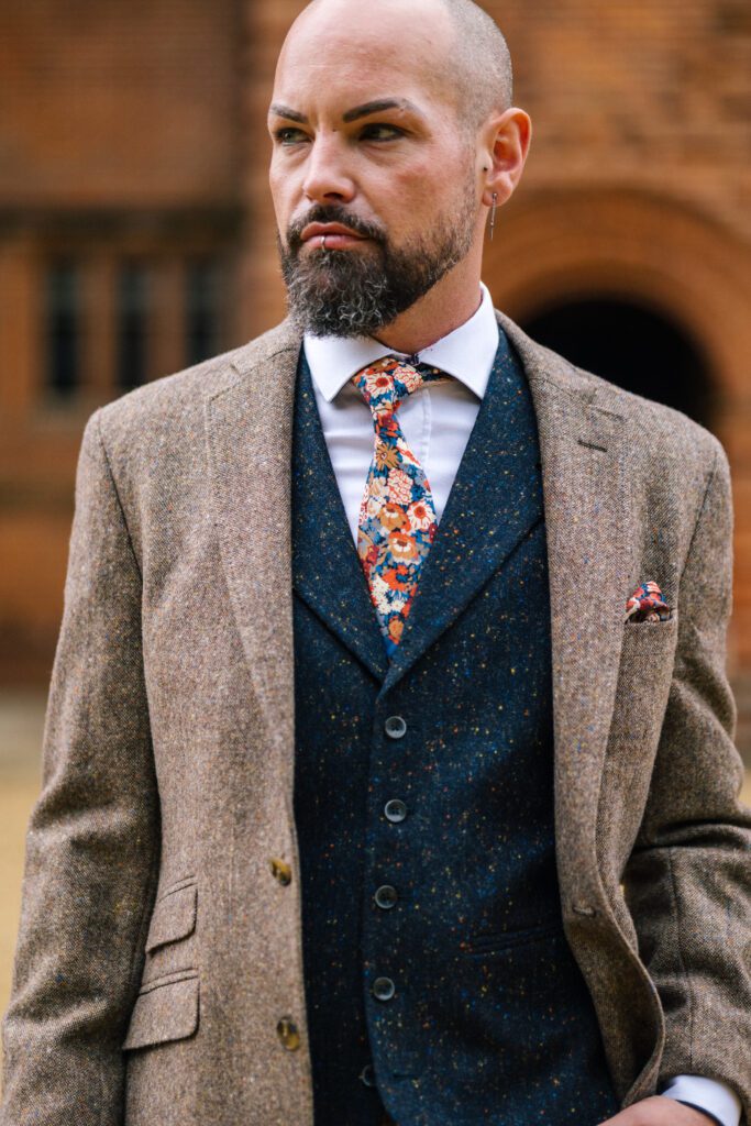 How to style a non-traditional wedding suit