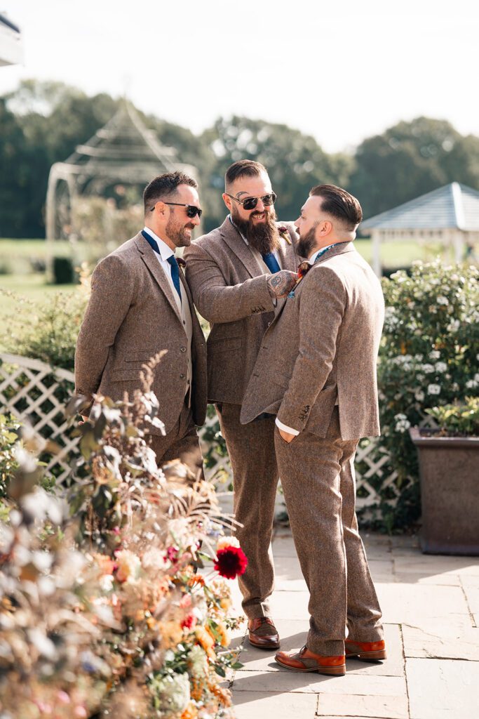 Groom vs groomsmen suits
